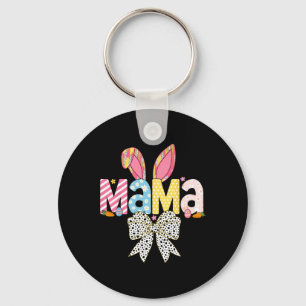 Porte-clés Maman Coquette de Pâques Lapin Arc Famille Eas
