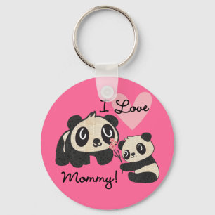 Porte-clés Maman d'amour des pandas I