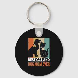Porte-clés Maman de chat de chien rétro Maman de chat Furmama
