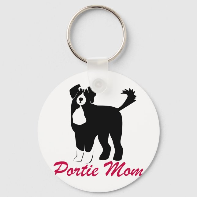 Porte-clés Maman de chien d'eau portugais (Recto)
