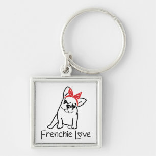 Porte-clés Maman de chiot Bouledogue Français sauvetage adopt