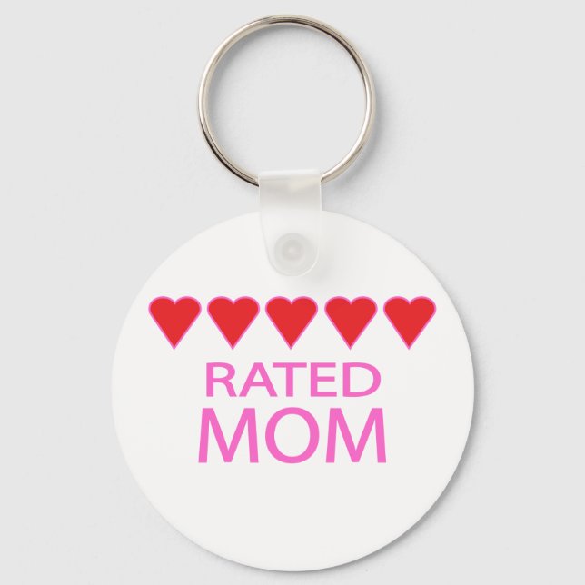 Porte-clés Maman de cinq coeurs (Recto)