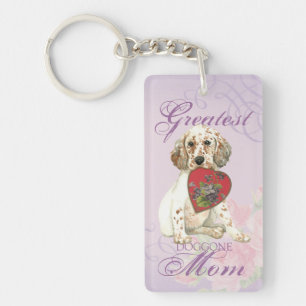 Porte-clés Maman de coeur de poseur anglais