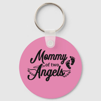 Porte-clés Maman de Deux Anges Twins Porte - clé