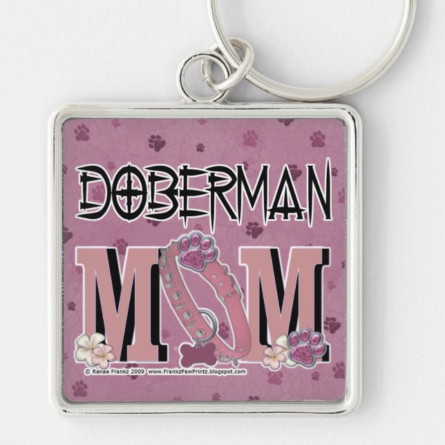 Porte-clés MAMAN de dobermann (Devant)