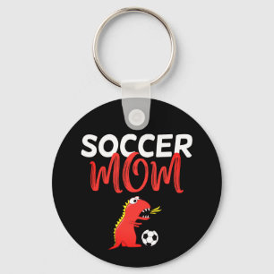 Porte-clés Maman de football mignon T-Rex dinosaure