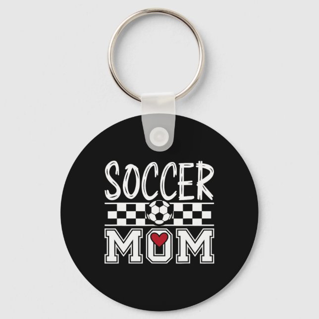 Porte-clés Maman de footballeuse Groovy Mère de soccer _1  (Recto)
