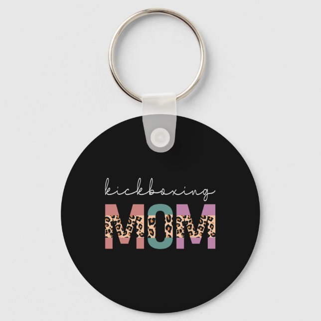 Porte-clés Maman de kickboxing Boxe drôle Cadeau de maman kic (Recto)