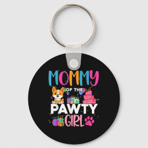 Porte-clés Maman De La Fille Pawty Corgi Chien Famille Annive