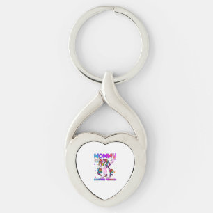 Porte-clés Maman de la princesse d'anniversaire fille licorne
