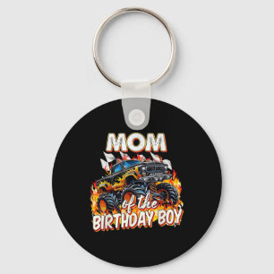 Porte-clés Maman De L'Anniversaire Garçon Monster Camion Anni