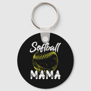 Porte-clés Maman de softball pour femmes famille appariement