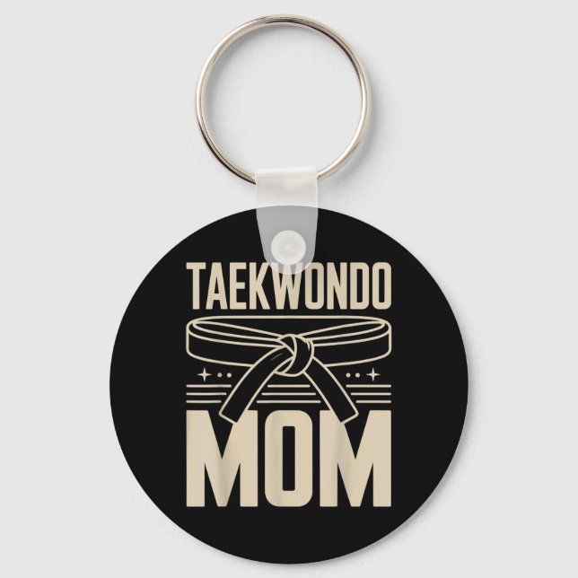 Porte-clés Maman de taekwondo drôle (Recto)