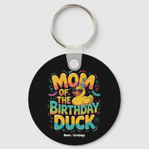 Porte-clés Maman du canard d'anniversaire Canard en caoutchou