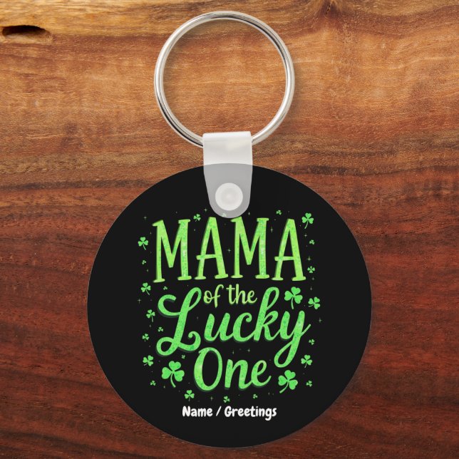 Porte-clés Maman du Chanceux Premier St. Patrick's Day  (Recto)