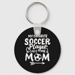 Porte-clés Maman du foot Mon joueur de foot préféré m'appelle