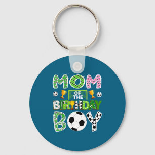 Porte-clés Maman du garçon qui fête son anniversaire Joueur d