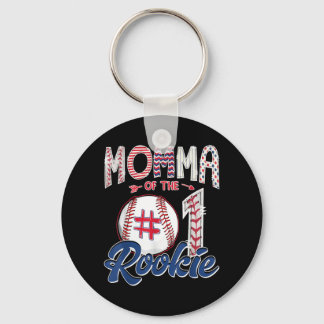 Porte-clés Maman du rookie garçon de 1er anniversaire Basebal