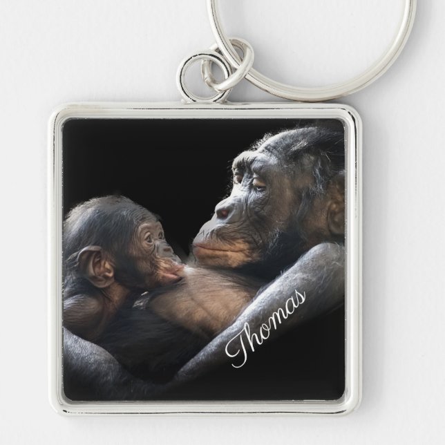 Porte-clés Maman et Baby Gorilla (Devant)