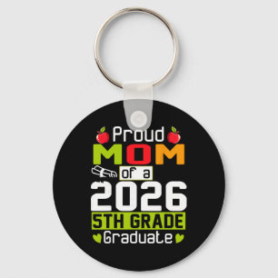 Porte-clés Maman fière de la promotion 2026 de 5e année diplô