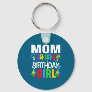 Porte-clés Maman Fille d'anniversaire Autisme Sensibilisation