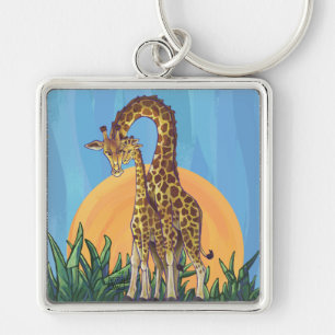 Porte-clés Maman girafe et bébé