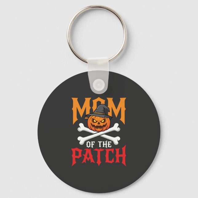 Porte-clés Maman Halloween de Patch Pumpkin Sorcière (Recto)