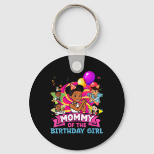 Porte-clés Maman La Fille D'anniversaire Fête Rose Poupée Fam