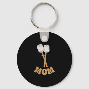 Porte-clés Maman marshmallow joyeux campeur 1er anniversaire 