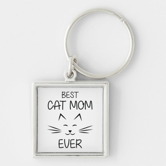 Porte-clés Maman - Meilleure maman de chat de tous les temps (Devant)