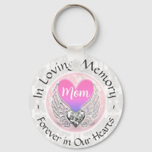 Porte-clés Maman Memorial Heart Keychain