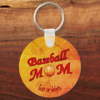 Porte-clés Maman mignonne de baseball personnalisée