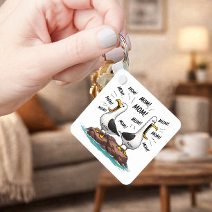 Porte-clés Maman Mouette Drôle Personnalisé