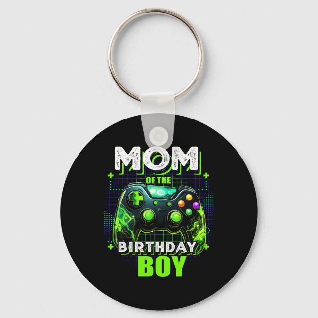 Porte-clés Maman Of Anniversaire Garçon Jeu Vidéo Corresponda (Recto)