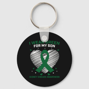 Porte-clés Maman Papa Je Porte Du Vert Pour Mon Fils Maladie