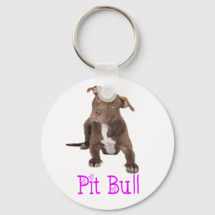 Porte-clés Maman Pitbull Sauvetage Chien Chiot Adoption Papa