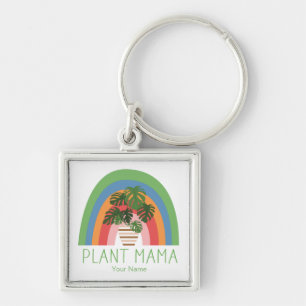 Porte-clés Maman Plante Boho Jardin Arc-en-Ciel Feuilles Mons