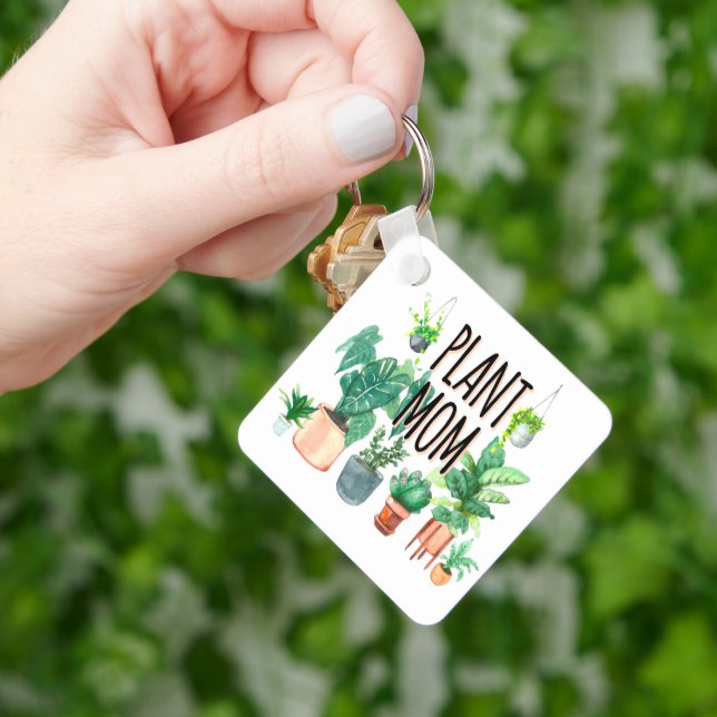 Porte-clés Maman plante - Jardinage, Cadeau Planter Pour Mama (main)