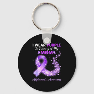 Porte-clés Maman porte du violet en mémoire de la maladie d'A