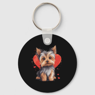 Porte-clés Maman propriétaire de Yorkie Papa amoureux de chie