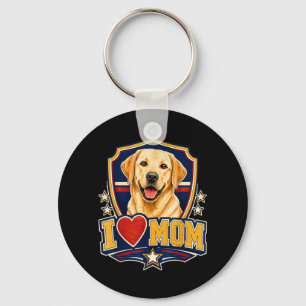 Porte-clés Maman Retriever Doré Amour Une Maman Chien Mignon 