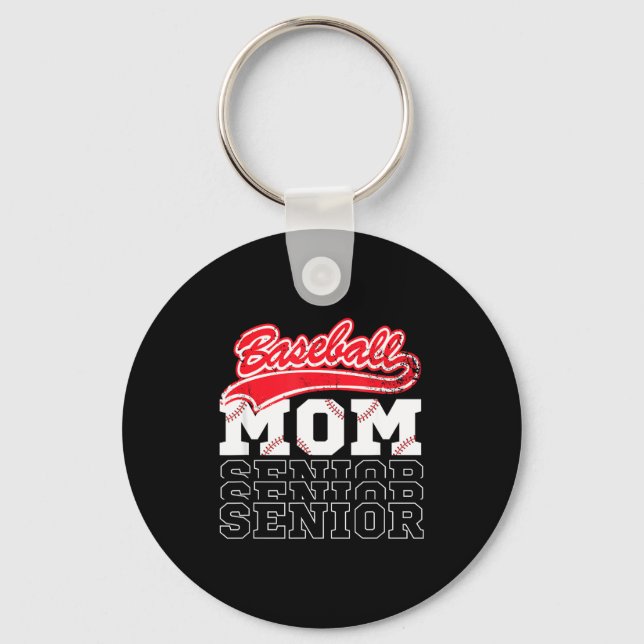 Porte-clés Maman senior de baseball promotion de maman de bas (Recto)