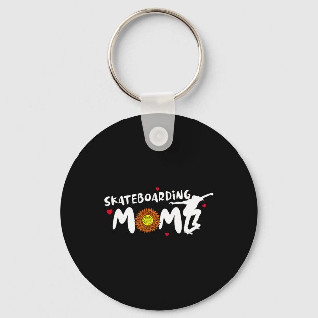 Porte-clés Maman Skateboard Pour Femmes Skateboard Mignon  (Recto)