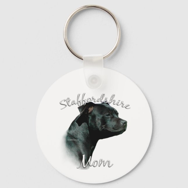 Porte-clés Maman Staffordshire Bull Terrier 2 (Recto)