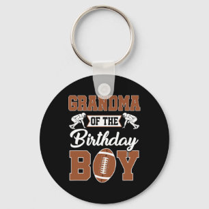Porte-clés Mamie du garçon d'anniversaire de la fête de footb