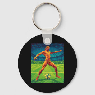 Porte-clés Mamie foot léopard coeur Mamie joueuse de foot