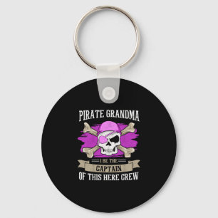 Porte-clés Mamie pirate homme capitaine caraïbe grand-mère