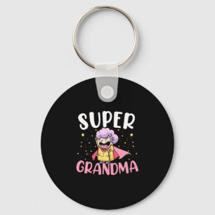 Porte-clés Mamie super héros grand-mère super-héroïne grand-m
