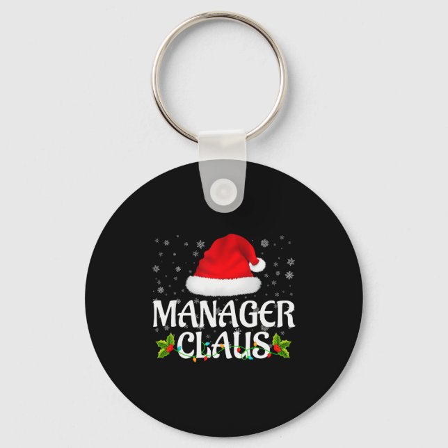 Porte-clés Manager Claus Christmas Lights Santa Pajama Family (Recto)