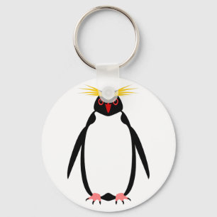 Porte-clés Manchot rockhopper ou macaroni drôle